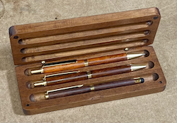 Wood pen, pencil and stylus set